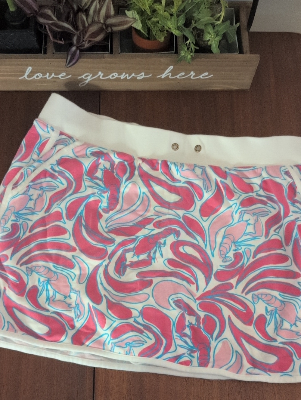 Pink Lobster-Print Crown&Ivy Skort